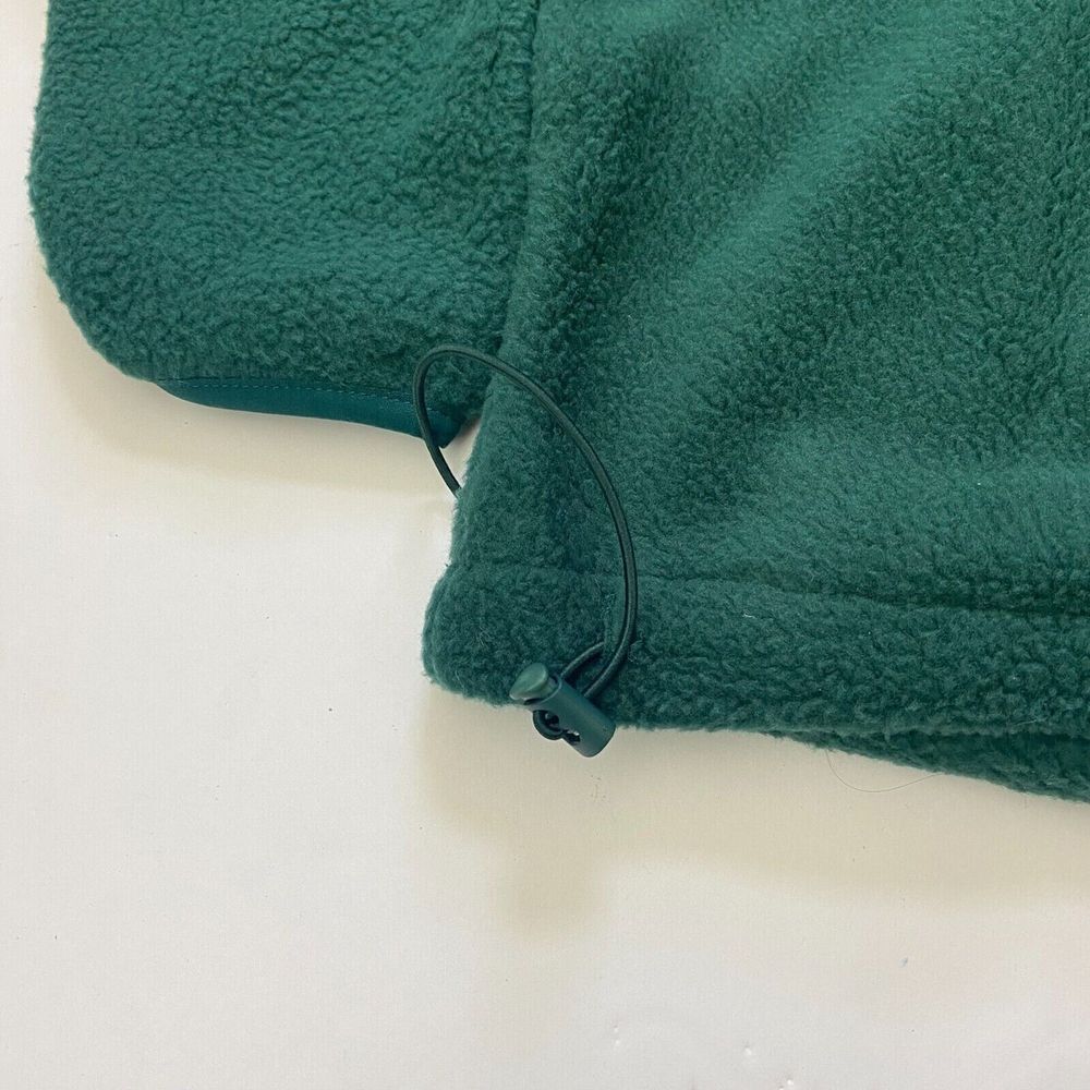 Wilo The Label Cozy Fleece Pullover, Boxy Fit, Quarter button front Green New - Picture 9 of 16